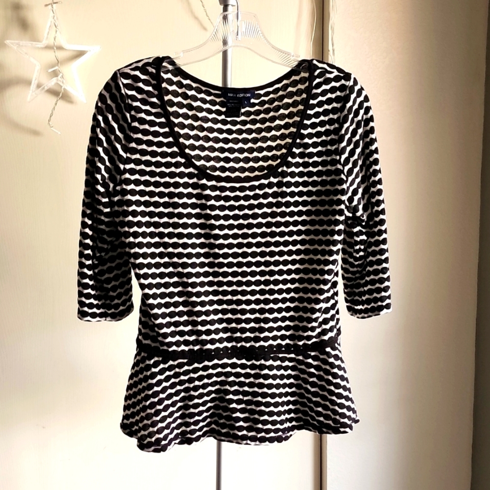 "Max Edition" Peplum Top 🖤🤍